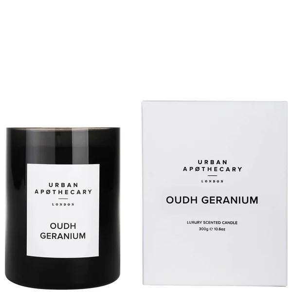 Urban Apothecary Oudh Geranium Luxury Candle 300g 4 Urban Apothecary Oudh Geranium Luxury Candle 300g - Image 2