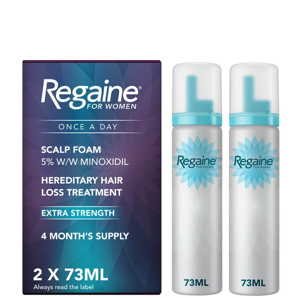 Regaine Women's Once A Day Hair Loss And Regrowth Scalp Foam Treatment With Minoxidil 2 X 73ml 3 Regaine Women's Once A Day Hair Loss And Regrowth Scalp Foam Treatment With Minoxidil 2 X 73ml