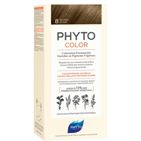 Phyto Hair Colour By Phytocolor - 8 Light Blonde 180g 3 Phyto Hair Colour By Phytocolor - 8 Light Blonde 180g