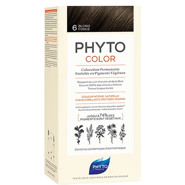 Phyto Hair Colour By Phytocolor - 6 Dark Blonde 180g 3 Phyto Hair Colour By Phytocolor - 6 Dark Blonde 180g