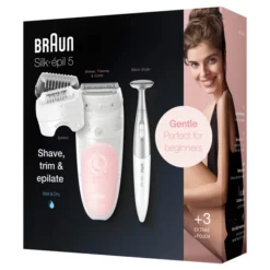 Braun Silk-épil 5 5-820 Epilator, White/Pink -Professional Care Product Stores 12519341 1004862414374611