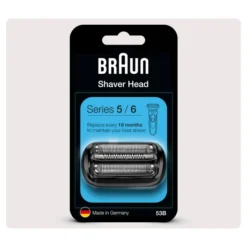 Braun Series 5/6 53B Electric Shaver Head Replacement - Black