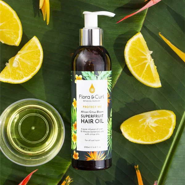 Flora & Curl African Citrus Superfruit Hair Oil 200ml 4 Flora & Curl African Citrus Superfruit Hair Oil 200ml - Image 2
