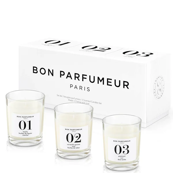 Bon Parfumeur Mini Candles Set - 01, 02, 03 3 Bon Parfumeur Mini Candles Set - 01, 02, 03