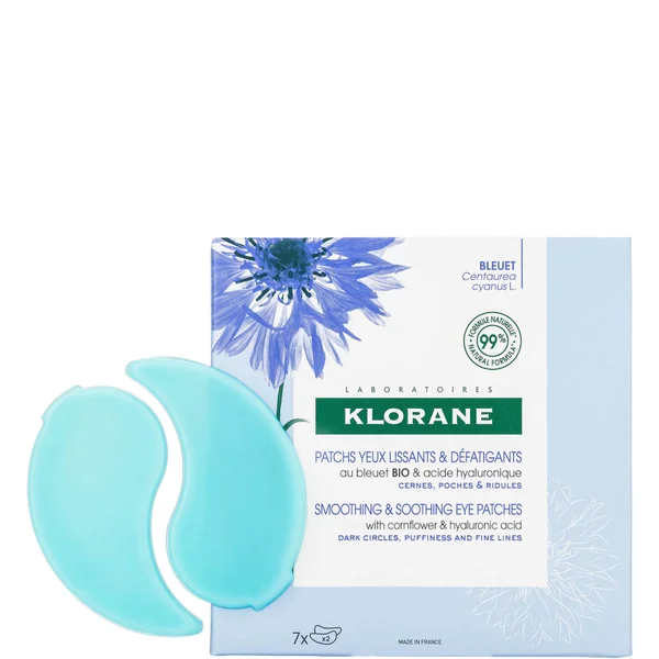 KLORANE Smoothing And Soothing Eye Patches With Cornflower And Hyaluronic Acid 7g 4 KLORANE Smoothing And Soothing Eye Patches With Cornflower And Hyaluronic Acid 7g - Image 2