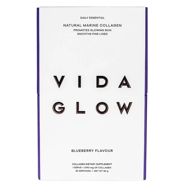 Vida Glow Natural Marine Collagen Sachets - Blueberry 3 Vida Glow Natural Marine Collagen Sachets - Blueberry