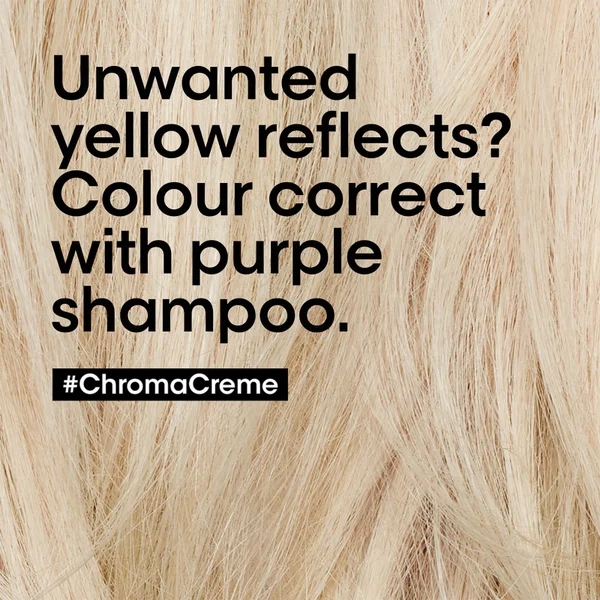 L'Oréal Professionnel Paris Chroma Crème Yellow-Tones Neutralizing Cream Shampoo - Blondes To Platinum Blondes 300ml 7 L'Oréal Professionnel Paris Chroma Crème Yellow-Tones Neutralizing Cream Shampoo - Blondes To Platinum Blondes 300ml - Image 5