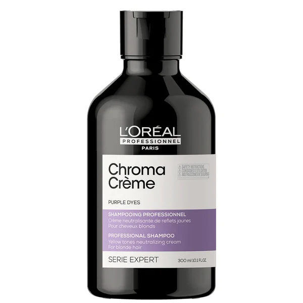 L'Oréal Professionnel Paris Chroma Crème Yellow-Tones Neutralizing Cream Shampoo - Blondes To Platinum Blondes 300ml 3 L'Oréal Professionnel Paris Chroma Crème Yellow-Tones Neutralizing Cream Shampoo - Blondes To Platinum Blondes 300ml