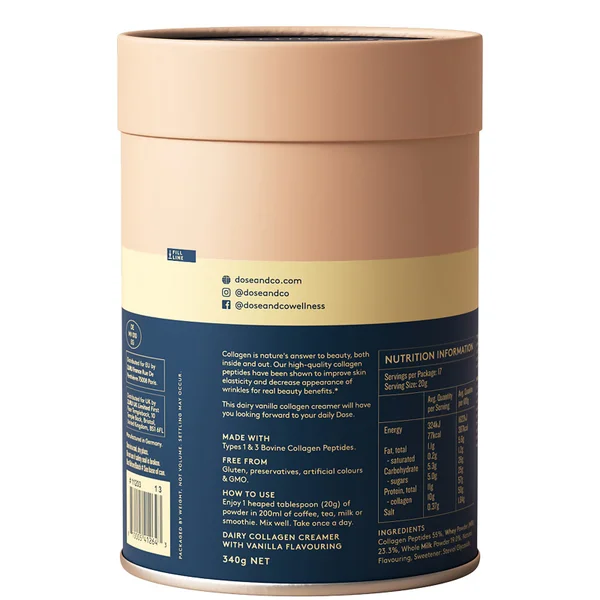 Dose & Co Collagen Creamer - Vanilla 4 Dose & Co Collagen Creamer - Vanilla - Image 2